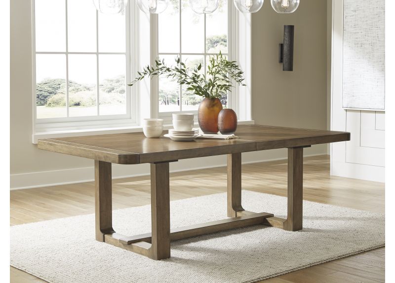 Solid Wood Extendable Dining Table with Removable Leaf (6 to 8 Seaters) - Harrow